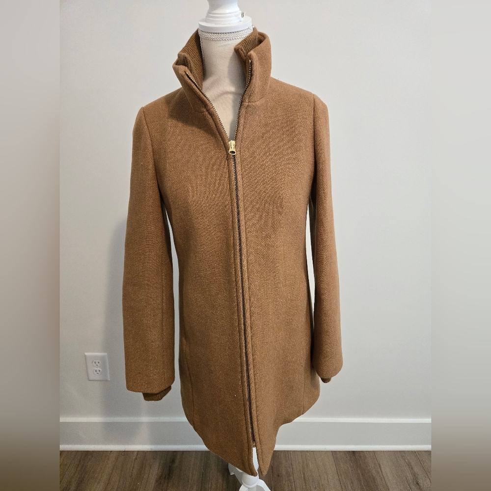 J. Crew Tan Italian Stadium Cloth Coat